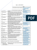 List of Terms Life Science