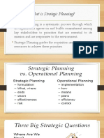 What Is Strategic Planning?