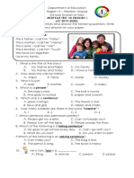 Midyear Test in English I (SY 2019-2020) Direction: Read Carefully and Answer The Following Question. Write