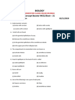 BIOLOGY Concept Booster MCQ Sheet - 21