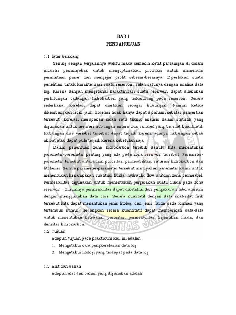 Laporan Well Logging | PDF | Metode & Bahan Ajar | Sains & Matematika