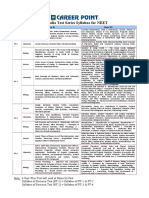 All India Test Series NEET Syllabus - 3