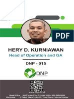 Hery D. Kurniawan: Head of Operation and GA