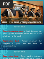 Lesson 3: Handling of Reservation Requests