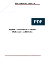 Paper 4 - Fundamentals of Business Mathematics and Statistics