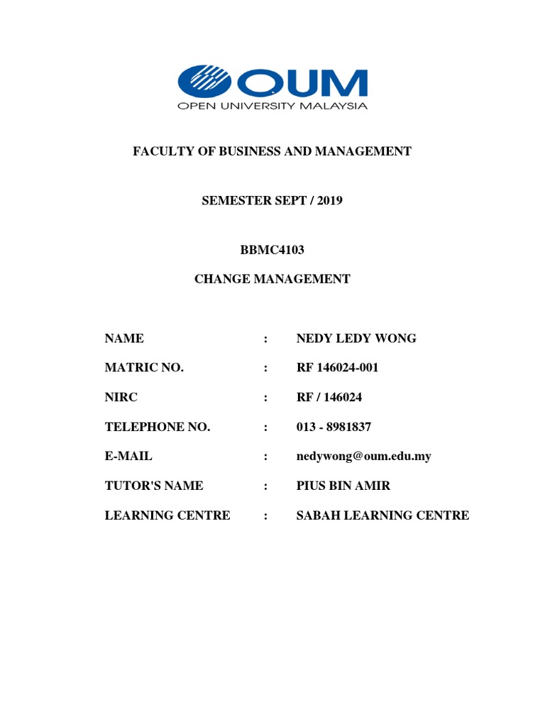 Assignment Change Management Updated | PDF | Employment | Motivation