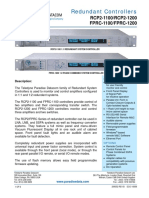 Redundant Controllers: RCP2-1100/RCP2-1200 FPRC-1100/FPRC-1200