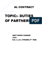 Duties of Partner