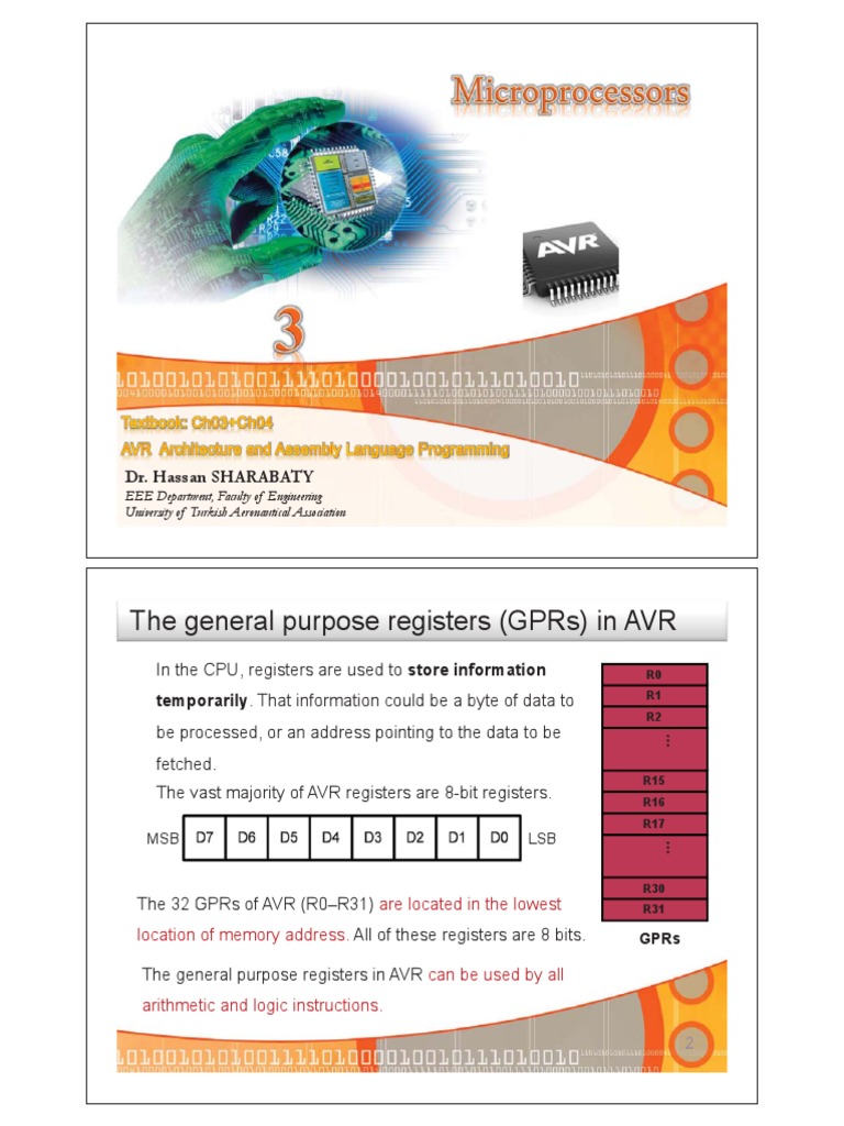 Simplified View of An AVR Microcontroller 7khjhqhudosxusrvhuhjlvwhuv ...