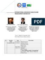 Indonesian International Advanced Healthcare Management Workshop