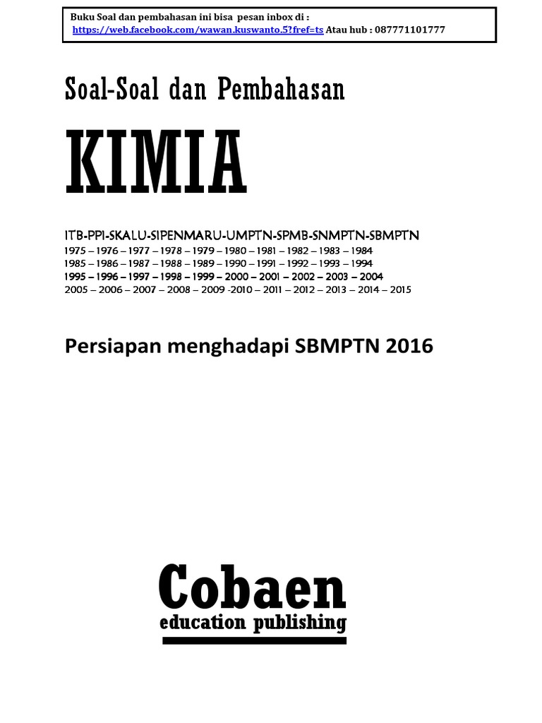Soal Dan Pembahasa Kimia 1975 Dan 2014