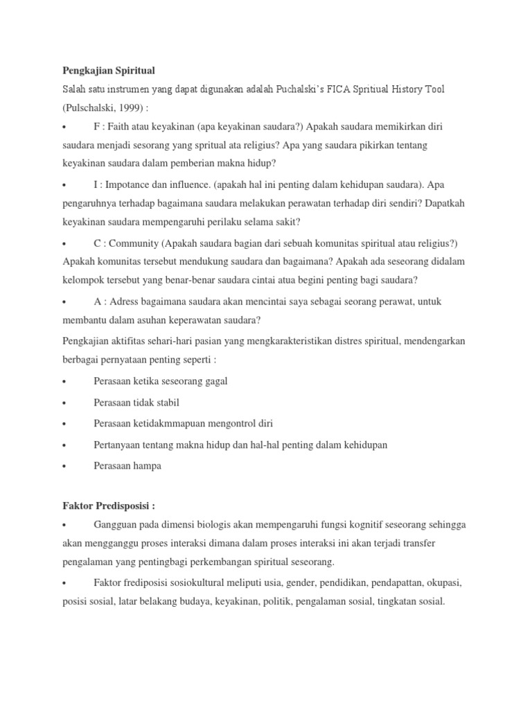 Askep Distress Spiritual