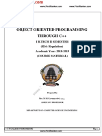 Object-Oriented Programming Through C++ Course Material