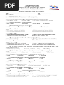 FABM 1-Exam Fourth Quarter
