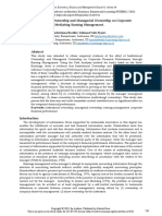 Effect of Institutional Ownership and Managerial Ownership on Corporate Financial Performance