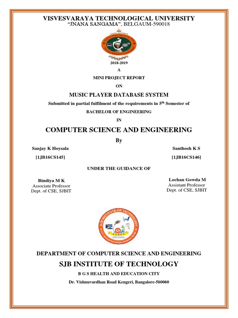 Computer Science and Engineering: Visvesvaraya Technological University ...