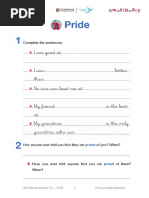 Adjectives Pride worksheet