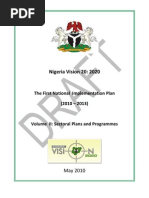 Download Nigeria The First National Implementation Plan 2010  2013 Volume II- Sectoral Plans and Programmes 10_06_2010 by State House Nigeria SN43541397 doc pdf
