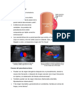 Pseudoaneurisma y Accidente Isquémico Transitorio