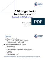 TEL280 Ingeniería Inalámbrica: Sessions 8-10: Multiple Access