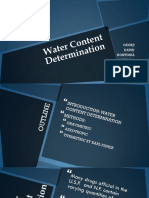 Water Content Determination PDF