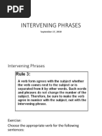 Intervening Phrases