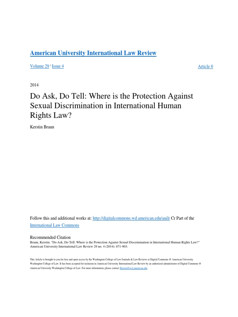 LGBT Rights in International Law | PDF | Human Rights | Homosexuality