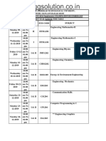 Overall Timetable