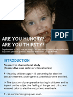 Are You Hungry? Assessing Pediatric Fasting Times