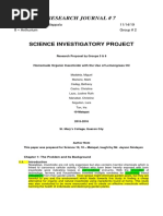 Science Investigatory Project: Research Journal # 7