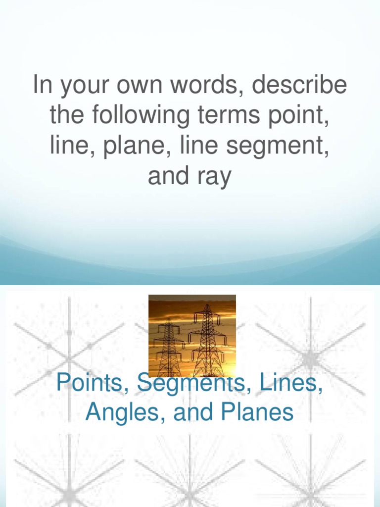 Points Lines and Planes | PDF