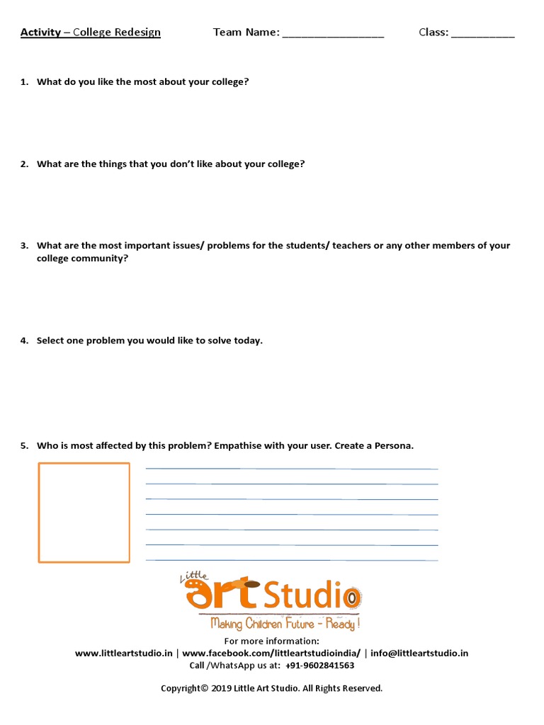 Activity - Design Thinking - Redesign College | PDF