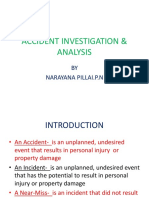 Accident Investigation & Analysis: BY Narayana Pillai.P.N