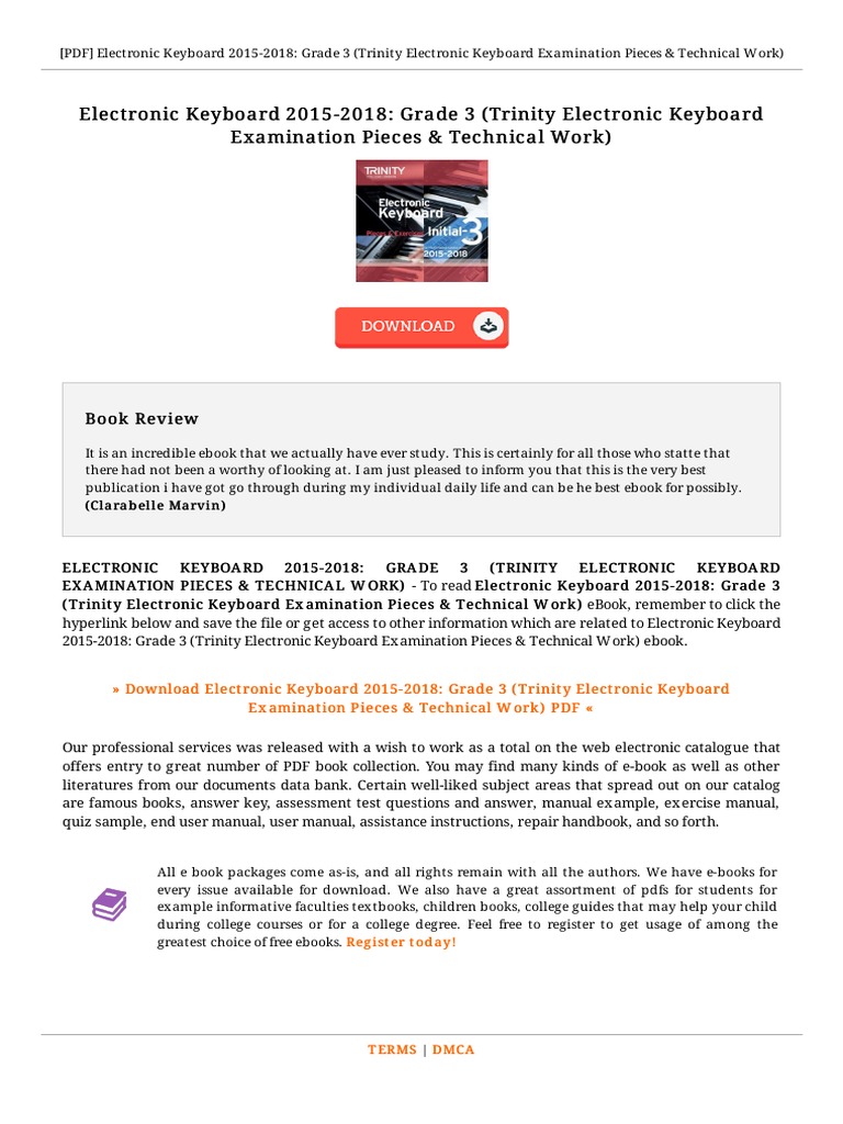 Electronic Keyboard 2015 2018 Grade 3 Trinity El PDF Books E Books