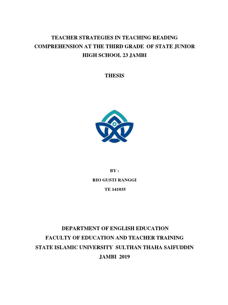 Skripsi pdf full rio pdf reading comprehension teachers