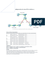 Packet Tracer: configurar rutas IPv4 estáticas y predeterminadas