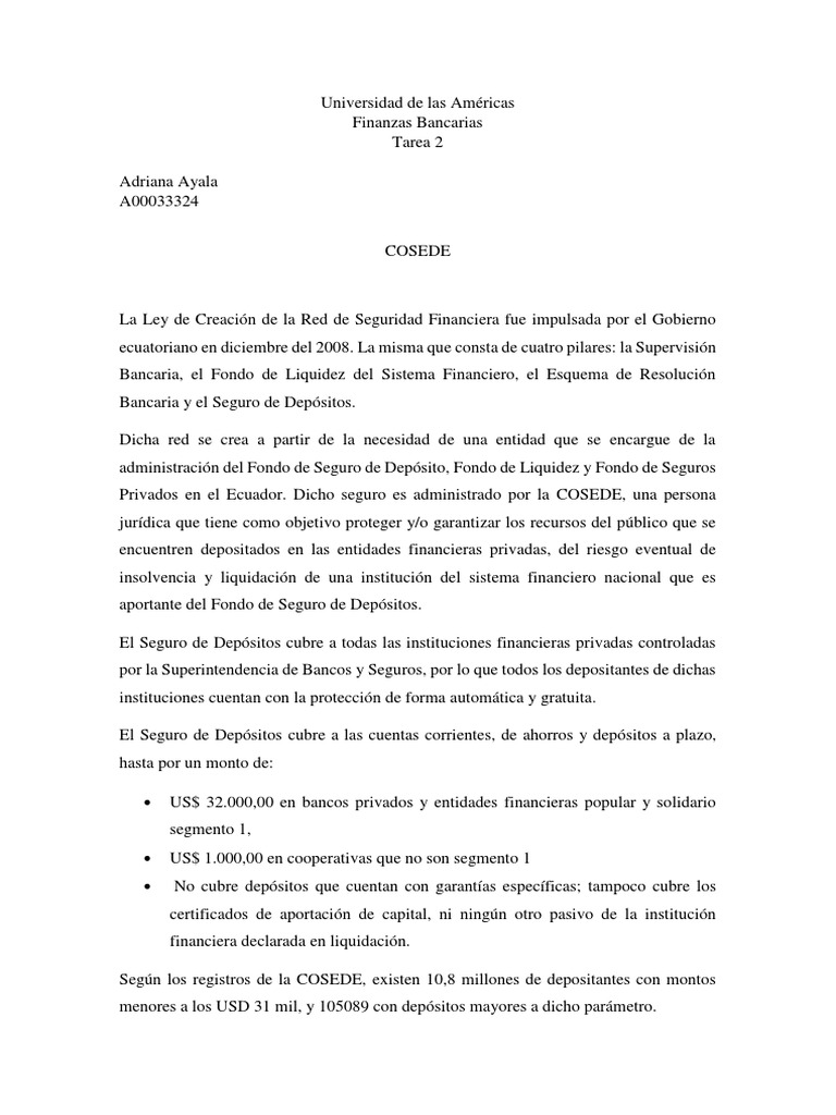La creación y funciones de la COSEDE en el Ecuador para proteger los ...