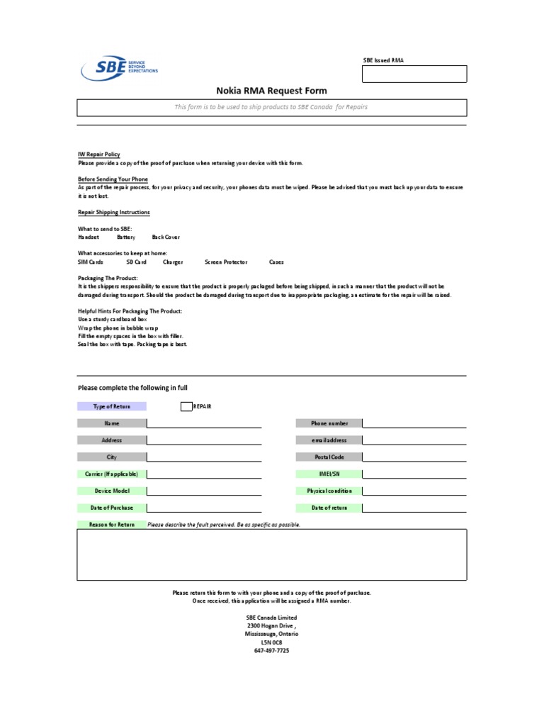 Nokia RMA Request Instructions | PDF | Mobile Technology ...
