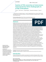Evaluation of Tilt-Correction of Anteversion On Anteroposterior Pelvic Radiographs in Total Hip Arthroplasty