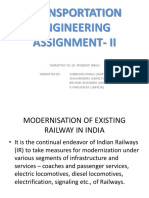 Modernisation of Existing Railway in INDIA