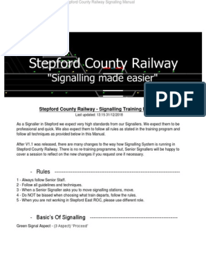 Scr Signalling Booklet V1 1 Train Station Rail Transport - roblox scr stepford central airport central s airlink