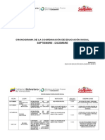 Cronograma de Educación Inicial Septiembre Diciembre 2018-2019