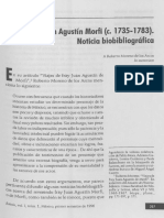 Fray Juan Agustín Morfi 1735-1783) - Noticia: Biobibliográfica