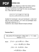 Bagian III, Teorema Sisa
