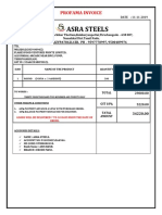Asra Steels: Profama Invoice