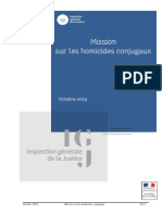 Rapport IGJ Sur Les Homicides Conjugaux - 17 Novembre 2019