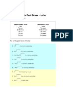 Simple Past Tense To BE