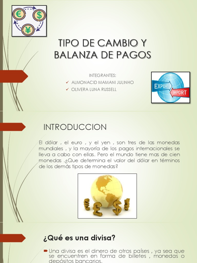 Tipo de Cambio y Balanza de Pagos | PDF | Tipo de cambio | Mercado de ...