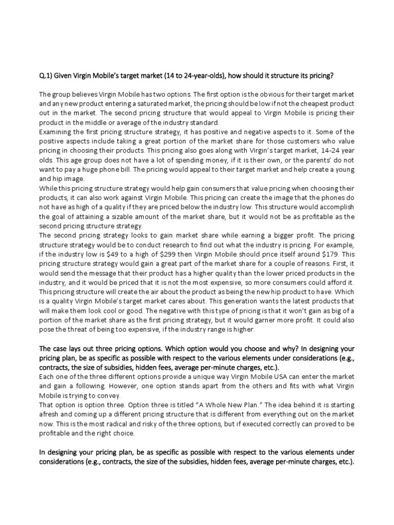 Virgin Mobile PDF Pricing Credit Card