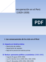 La Crisis y Recuperación en El Perú - 1929 - 1939